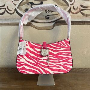 Michael Kors | Lyra Small Zebra Print Calf Hair Pochette